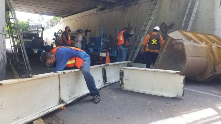 Anuncia Alcalde que al puente Hidalgo en Culiacán ya le repusieron la viga rota; nunca hubo peligro, insiste