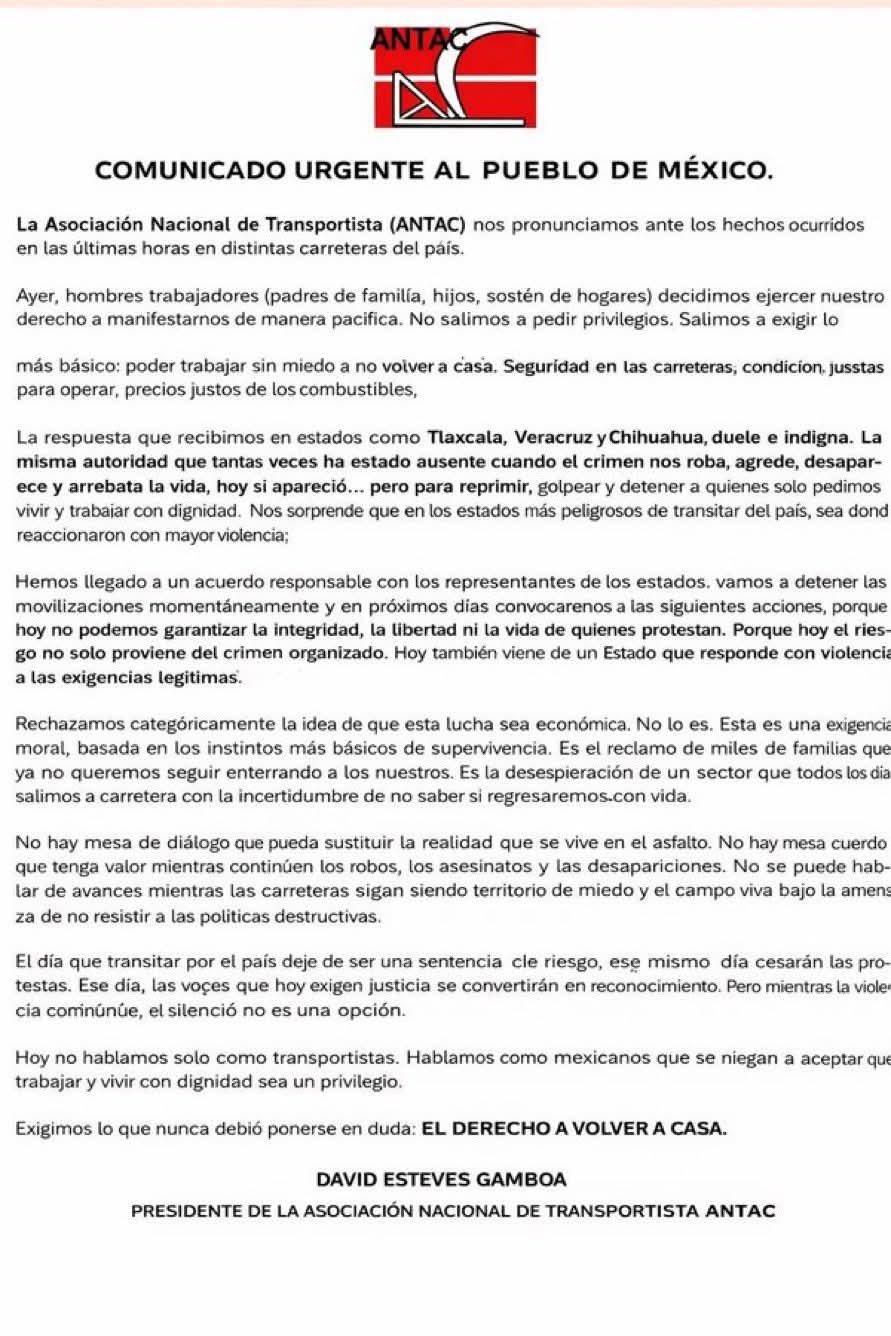 $!Transportistas anuncian tregua tras represión y productores agrícolas mantienen bloqueos