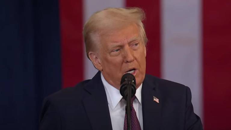 El Presidente Donald Trump durante su discurso de inauguración en la Rotonda del Capitolio de Estados Unidos.