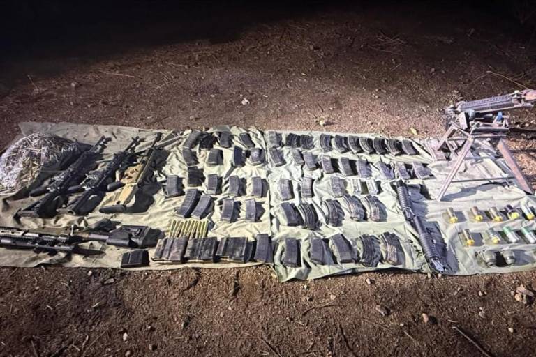 Aseguran arsenal durante operativo militar en Cosalá