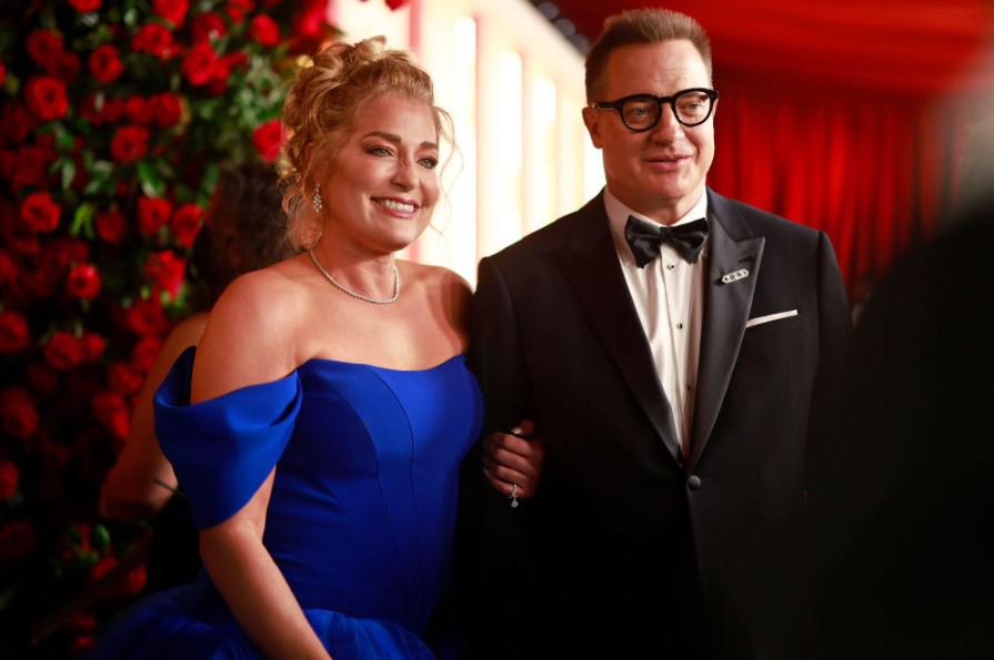 $!Jeanne Moore y Brendan Fraser, uno de los favoritos para llevarse el Oscar a mejor actor por su papel en “The Whale”.