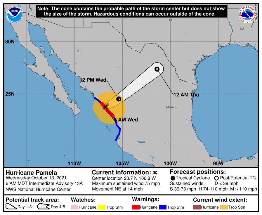 $!El huracán Pamela toca tierra en Estación Dimas y se resiente en Mazatlán y el sur de Sinaloa