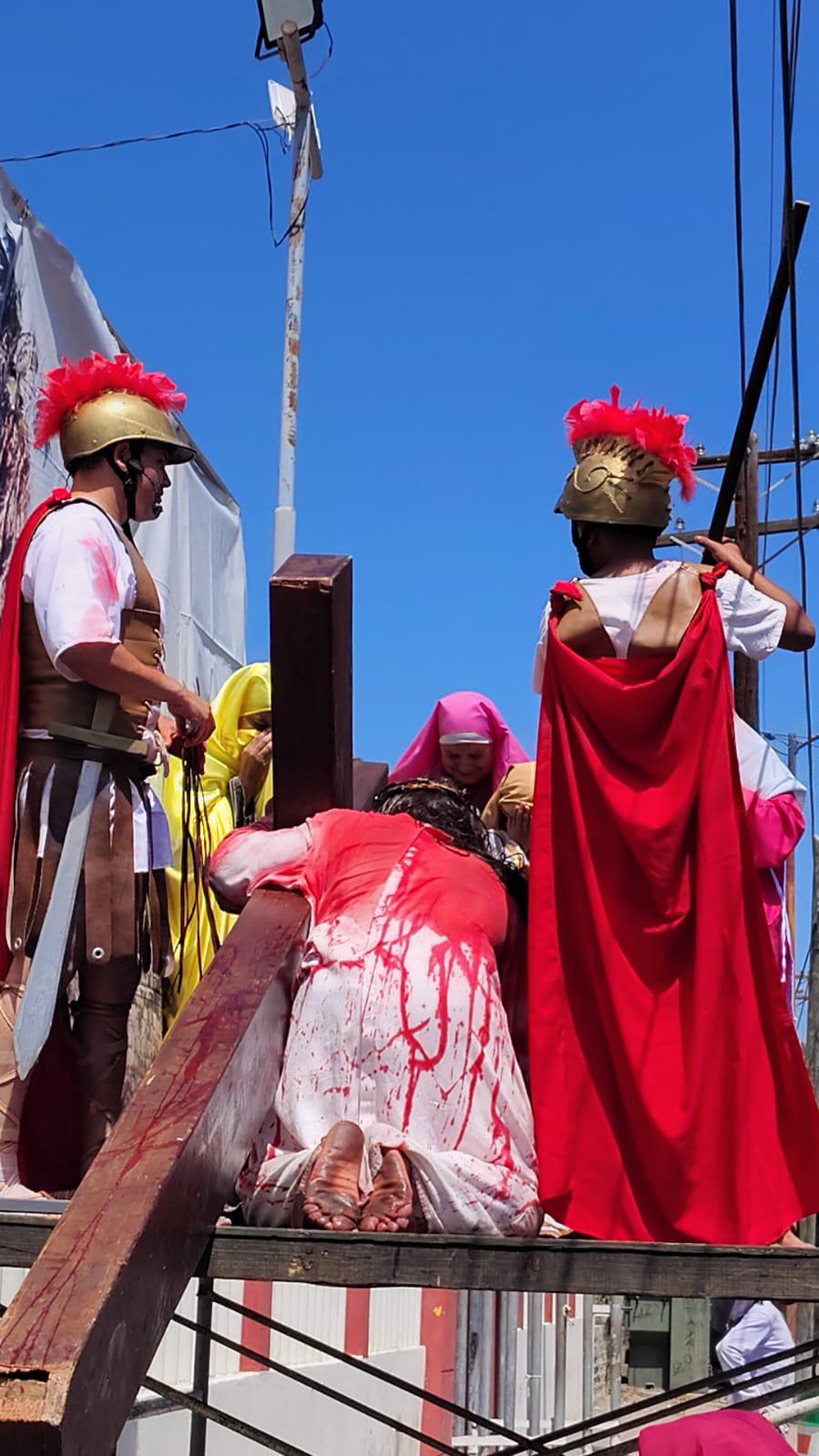 $!Rosario conmemora 26 años del Viacrucis viviente en la laguna del Iguanero