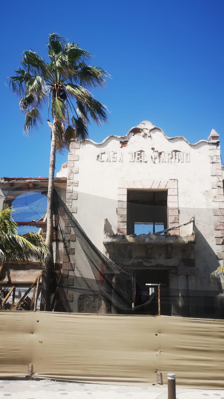 $!Tras suspensión, trabajos en la Casa del Marino siguen detenidos