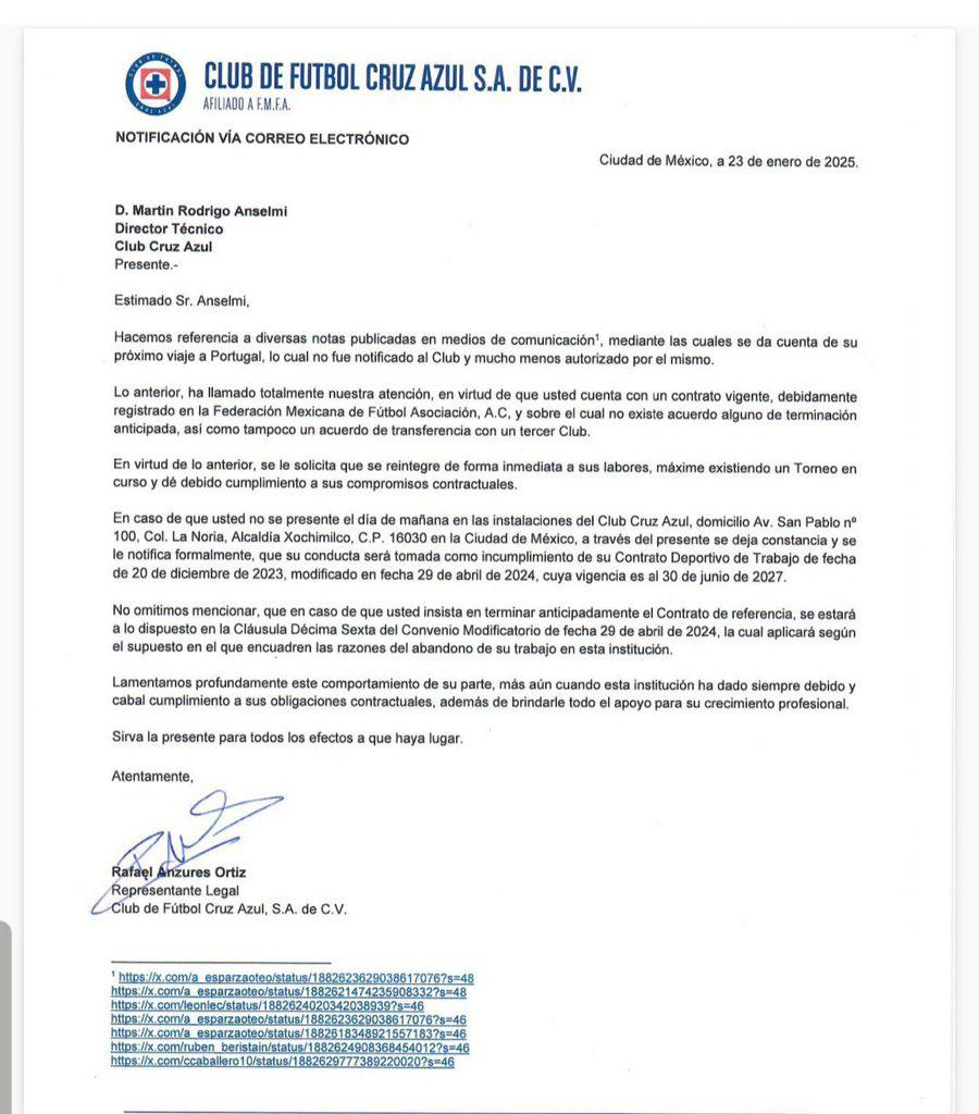 $!Martín Anselmi deja la Ciudad de México, pese a advertencia de Cruz Azul