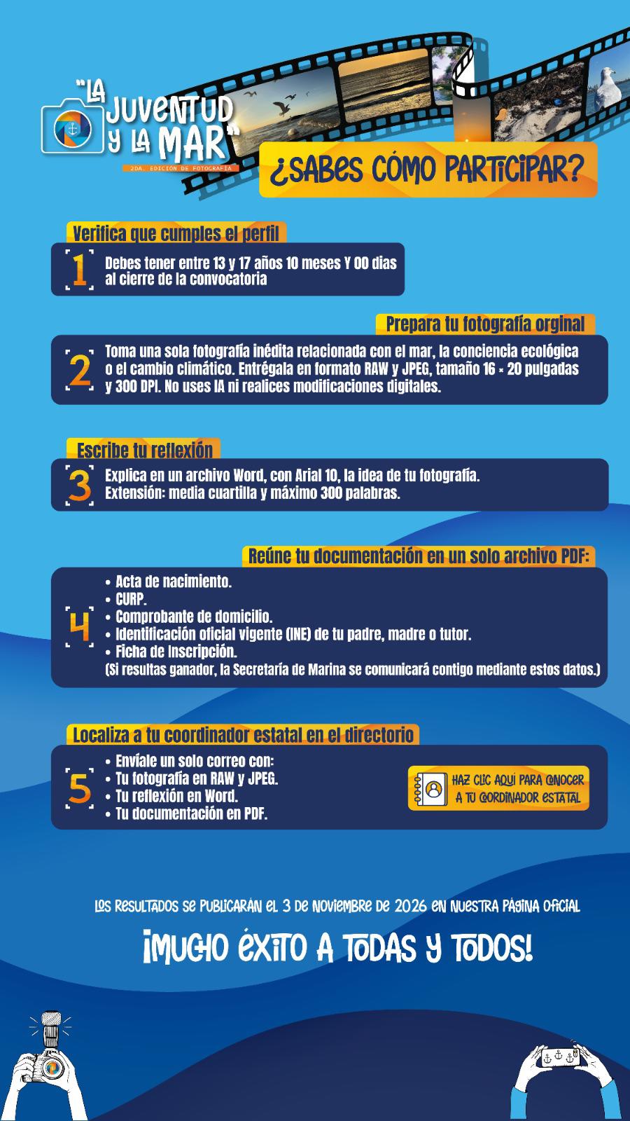 $!Marina invita a participar en el 26 Concurso Nacional de Fotografía ‘La Juventud y la Mar’ 2026