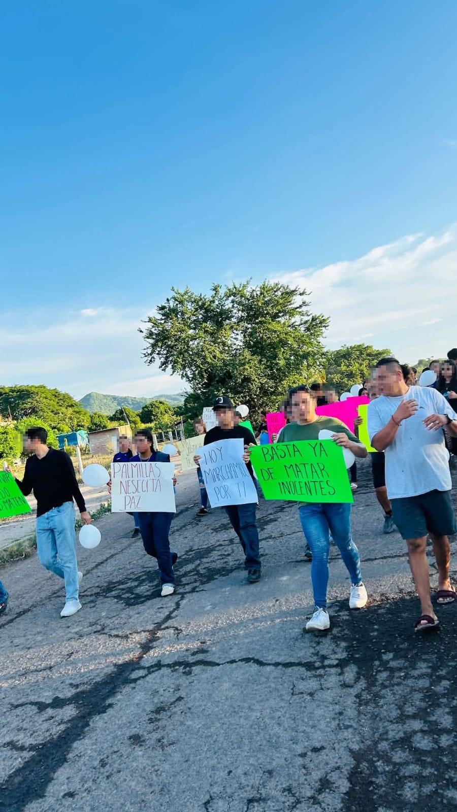$!Quieren vecinos de Palmillas, Escuinapa, vivir sin miedo y en paz