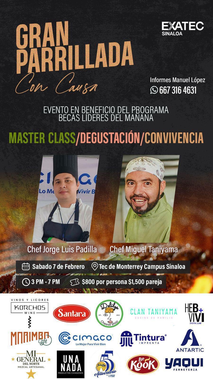 $!Invita Exatec Sinaloa a disfrutar de la segunda ‘Gran Parrillada con Causa’