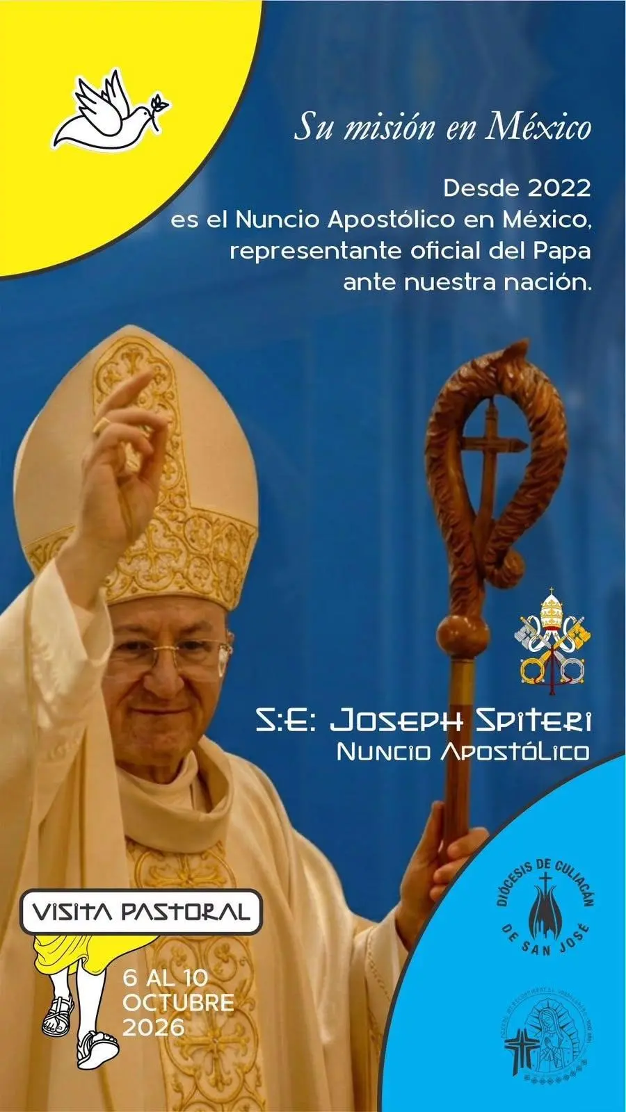 $!Visitará, esta semana, nuncio apostólico Culiacán, Guasave y Los Mochis