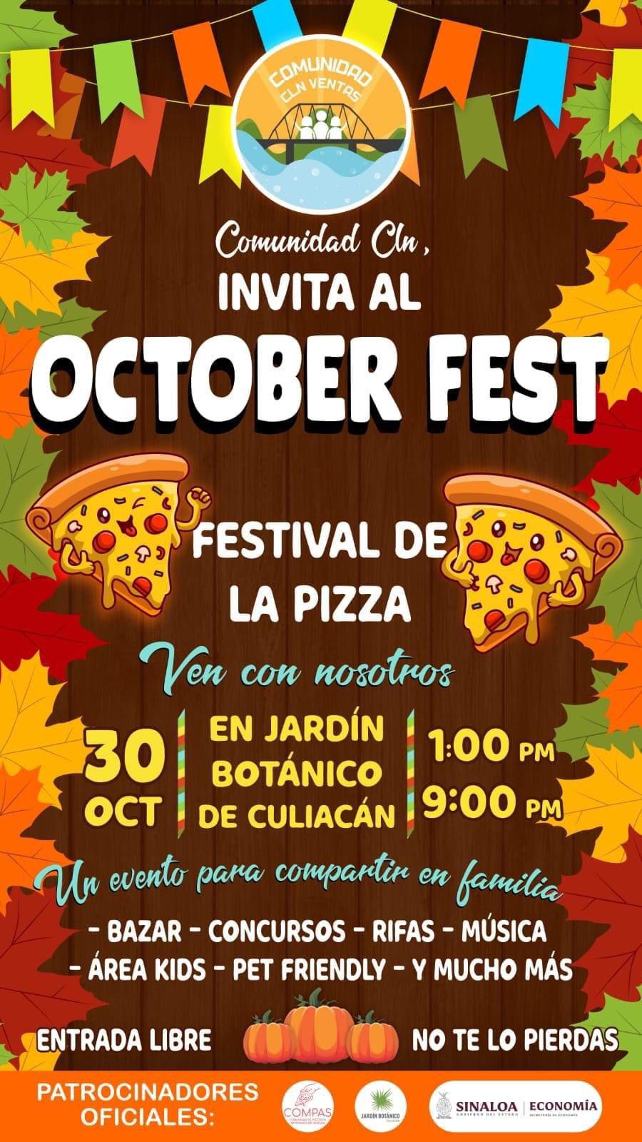 $!Anuncian October Fest, Festival de la Pizza en Culiacán; será el 30 de octubre