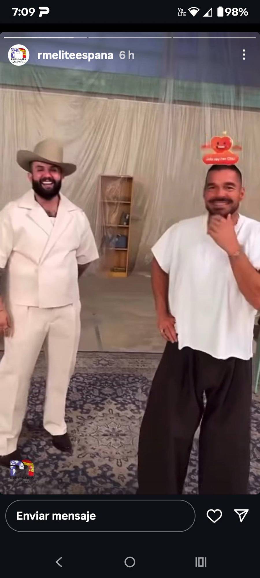 $!Aparecen juntos Carín León y Ricky Martin en Las Vegas y los fans piden colaboración