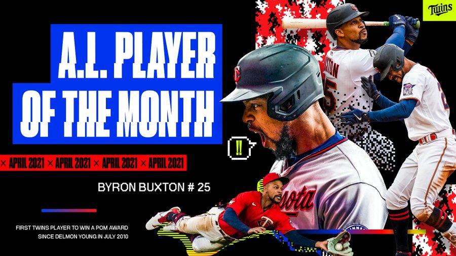 $!Byron Buxton, de los Mellizos, fue el Jugador del Mes en la Liga Americana.
