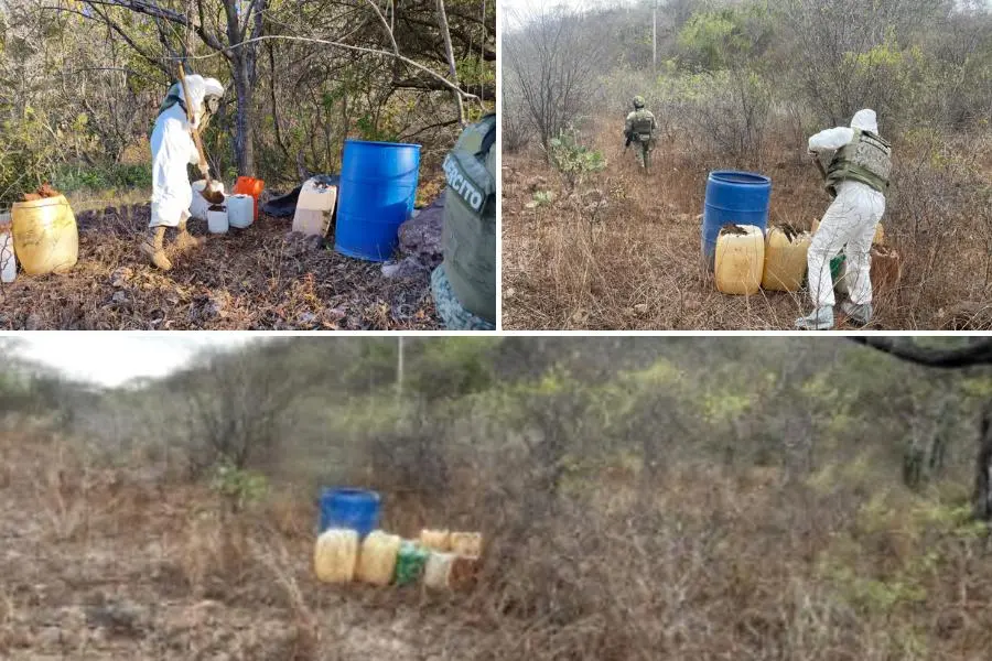 $!Aseguran armamento y desmantelan laboratorios clandestinos en Sinaloa