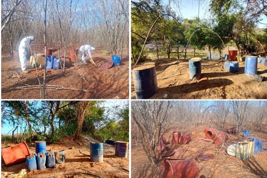 $!Desmantelan 11 laboratorios clandestinos en Cosalá; aseguran miles de litros de químicos