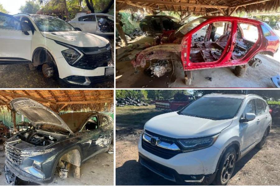 $!Aseguran ocho vehículos robados y autopartes en operativo en Eldorado