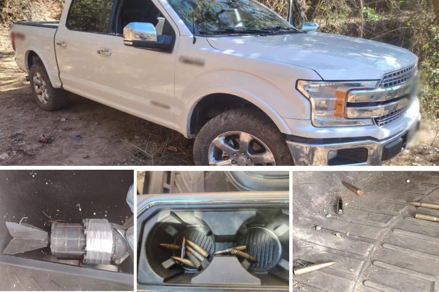 $!Aseguran explosivos y arsenal en operativos militares al sur de Sinaloa