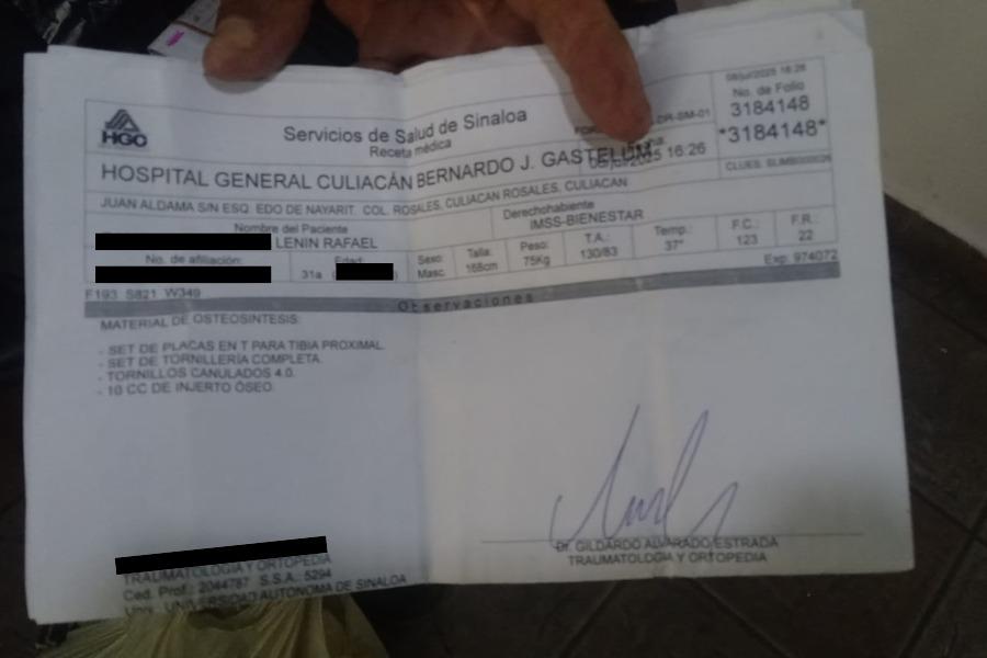 $!Lenin Rafael fue baleado en Culiacán y necesita una cirugía; su familia solicita apoyo