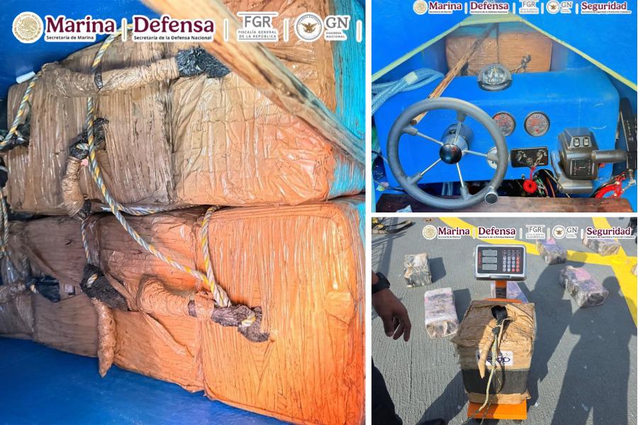 $!Marina asegura 4 toneladas de cocaína en semisumergible en costas de Colima