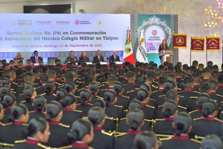Honor y tradición resaltan el sorteo en territorio de Lotería Nacional que celebra el 50 Aniversario del Heroico Colegio Militar de Tlalpan