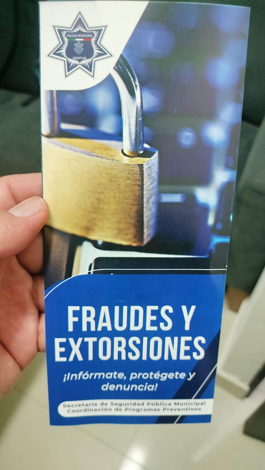 $!Ante casos de extorsión en Mazatlán, inician campaña preventiva para atender este delito