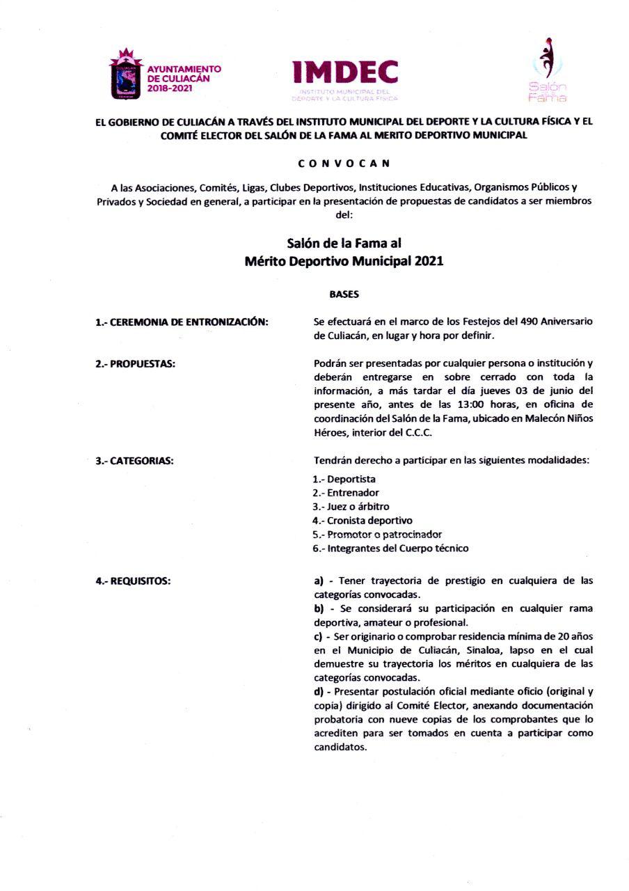 $!Invitan a elegir a nuevos inmortales del deporte de Culiacán