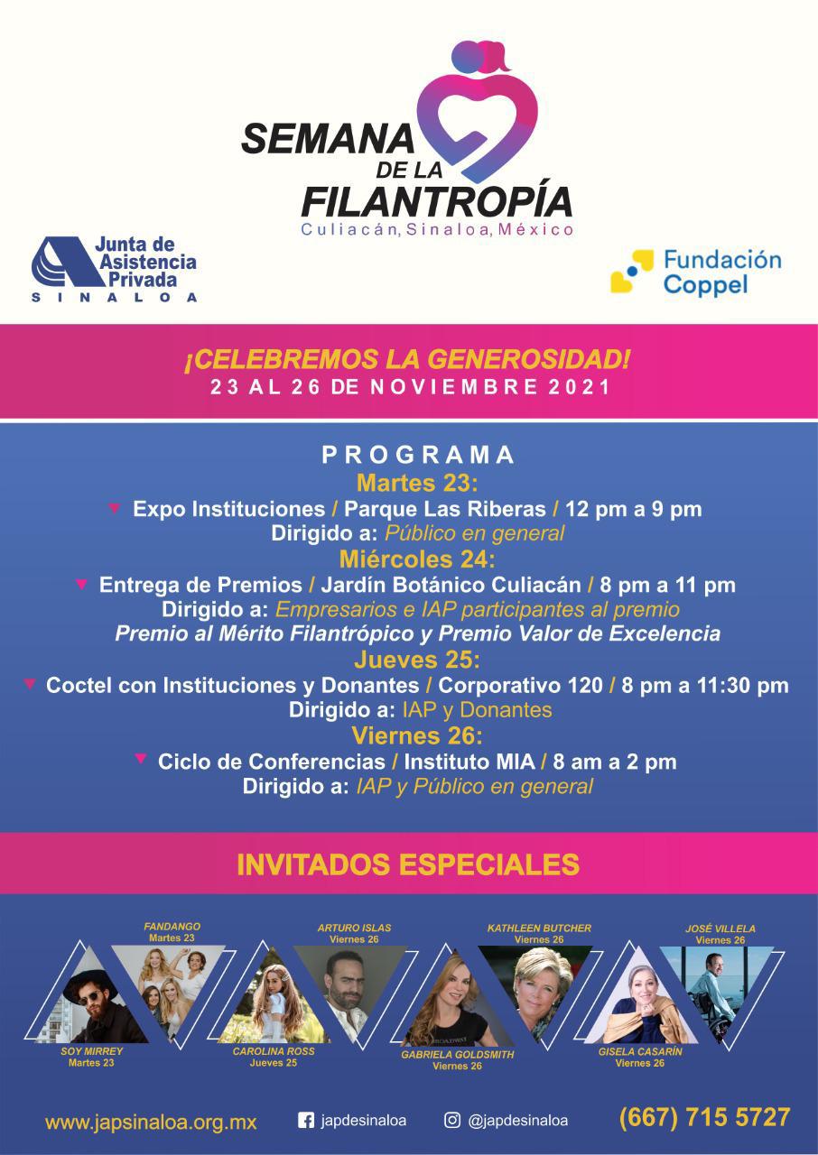 $!Invita la Junta de Asistencia Privada a participar en la Semana de la Filantropía en Culiacán