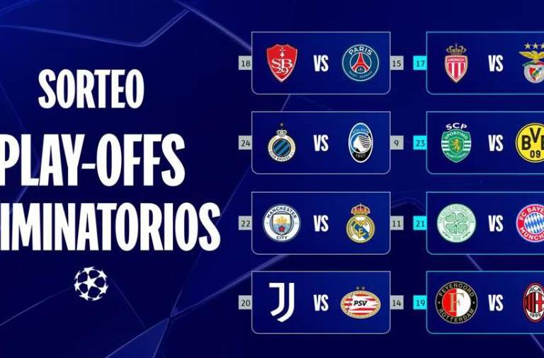 Champions League: Real Madrid se medirá a Manchester City en playoffs