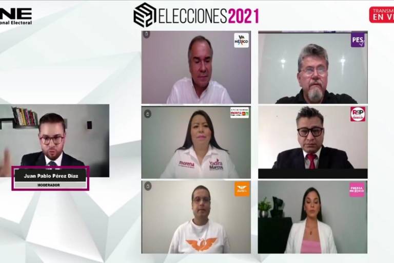 Debaten candidatos para el Distrito 05 sobre salud, inseguridad y empleo; hacen reclamos a Yadira Marcos