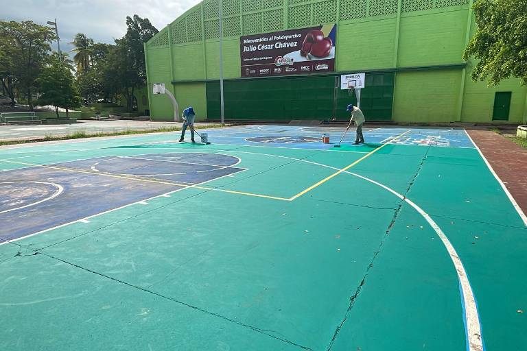 PIDS está rehabilitando la cancha de basquetbol del parque Culiacán