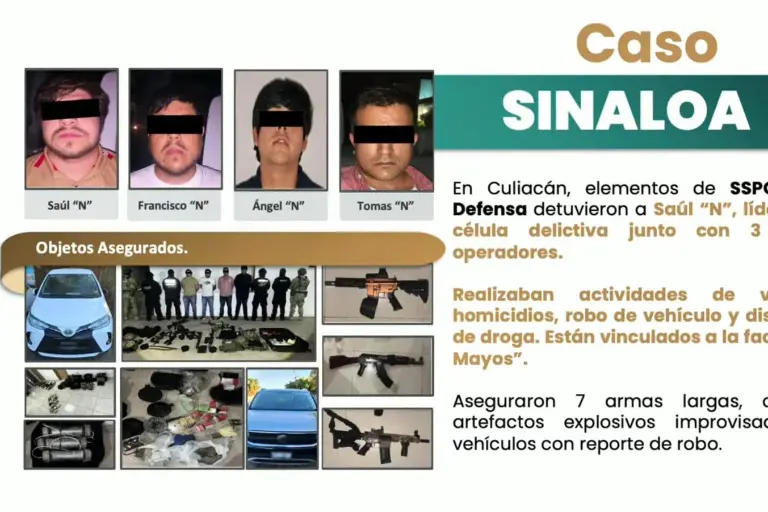 Saúl “N”, alias “Jaguar”, presunto jefe de una célula delictiva, fue detenido junto con tres operadores.