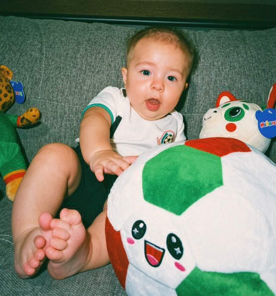 $!El pequeño Emiliano Colio Garduño porta los colores del Tricolor.