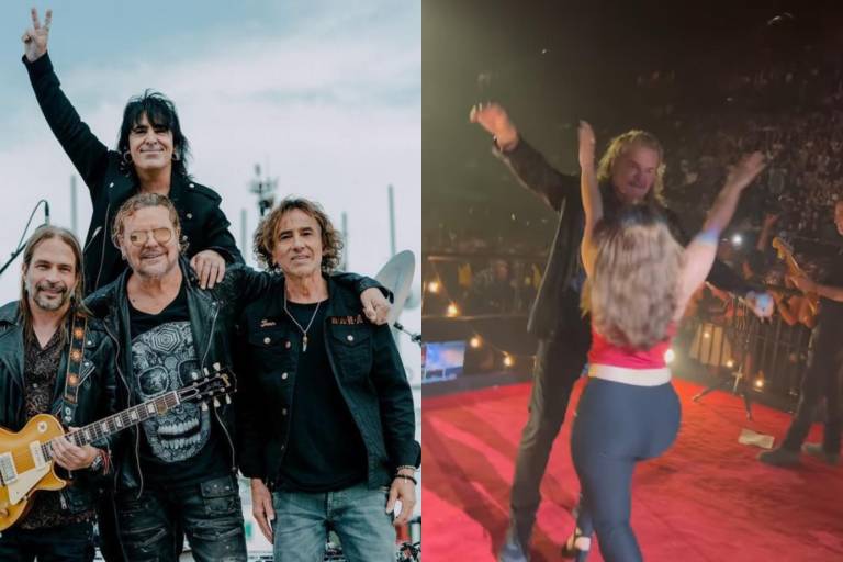 Fher de Maná y fan caen al suelo al intentar cargarla