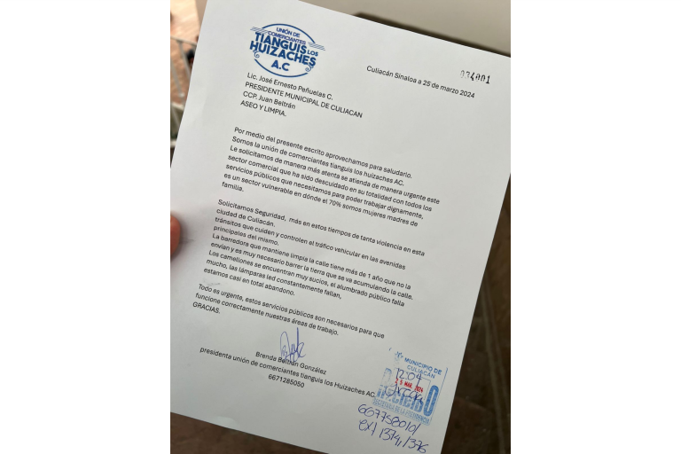 Denuncian comerciantes que Gobierno de Culiacán aún no atiende la seguridad en tianguis Los Huizaches