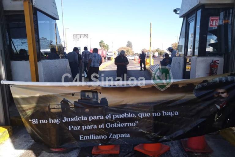 Agricultores toman caseta de Costa Rica; este martes cerrarán las de la zona norte de Sinaloa