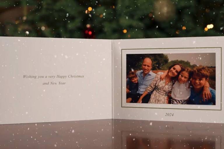 Los príncipes de Gales comparten tarjeta de Navidad