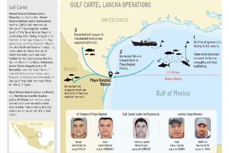 EU sanciona a ‘socios’ del Cártel del Golfo por pesca ilegal y otras actividades ilícitas