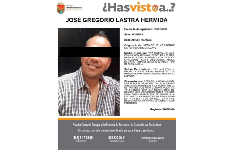 Presunto reclutador del CJNG había sido reportado como desaparecido en 2020 en Chiapas