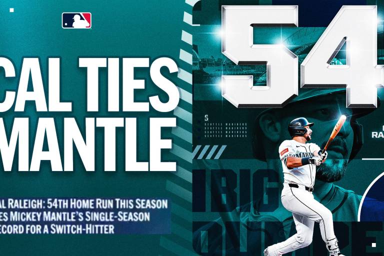 Raleigh fija marca para cátchers e iguala récord de jonrones de Mantle para ambidiestros