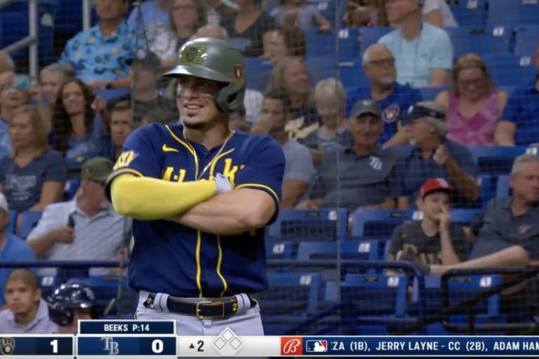 Adames imita la pose jonronera de Arozarena... frente a Randy