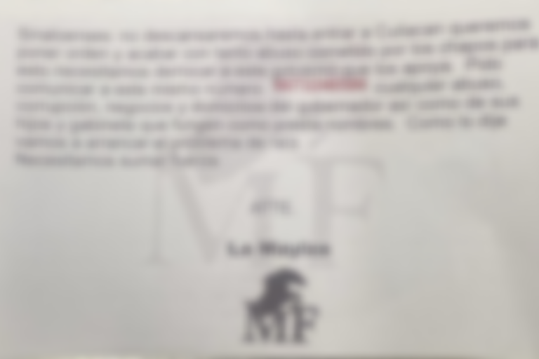 Distribuyen volantes a nombre de grupo criminal en Culiacán