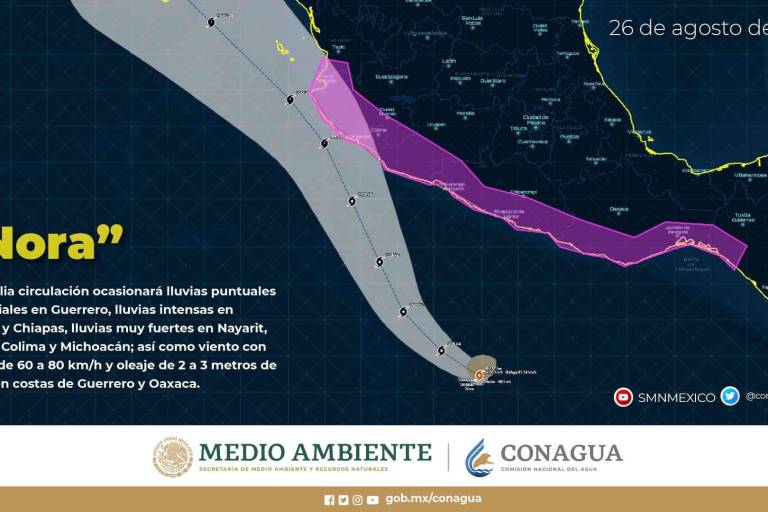 Gobierno de Mazatlán, al pendiente del paso de la tormenta ‘Nora’