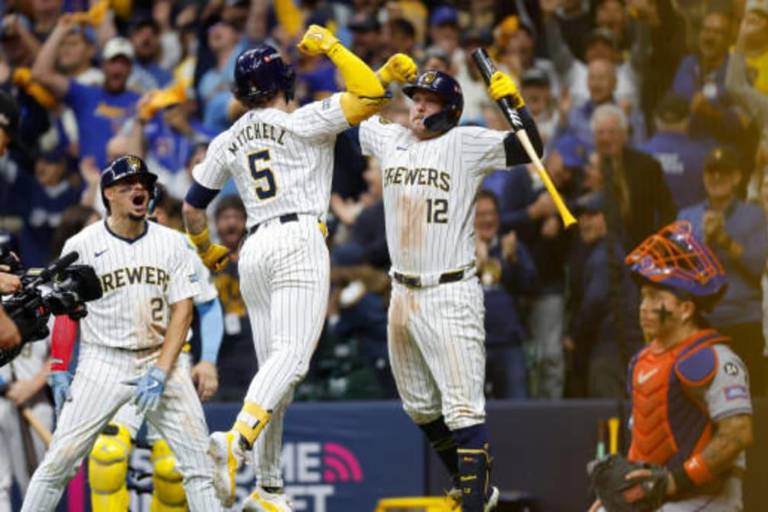 Detrás de 2 HR de Chourio, Cerveceros reviven para igualar serie vs. Mets