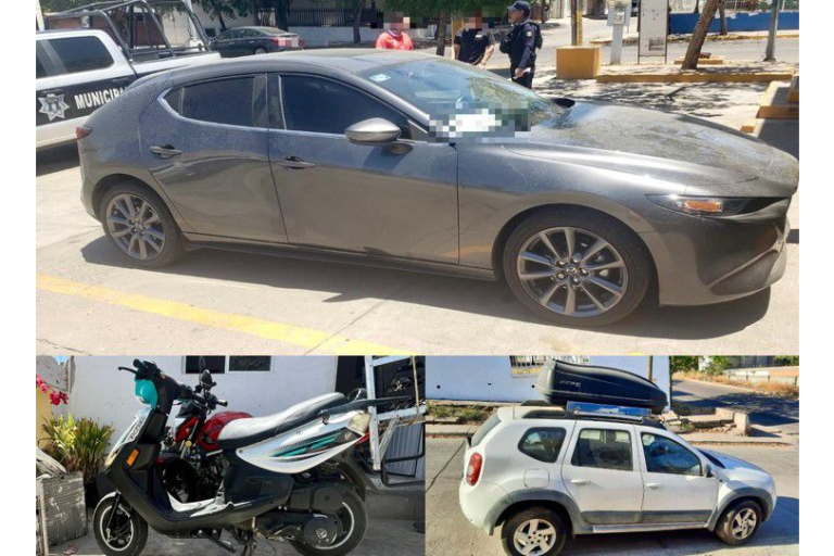 Policías de Culiacán aseguran siete vehículos con reporte de robo