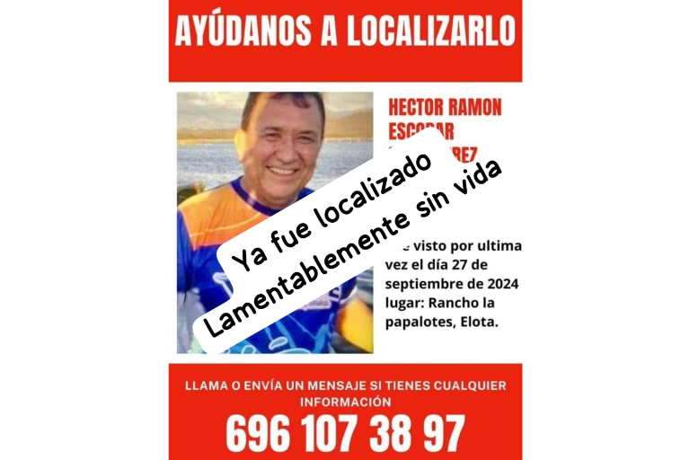 Héctor Ramón ya fue localizado sin vida, estaba entre los cinco fallecidos el sábado