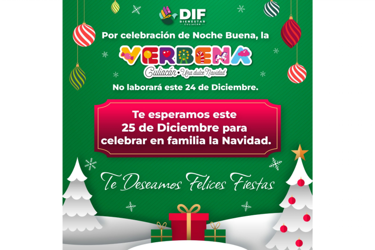 Verbena de Culiacán suspende actividades para este 24 de diciembre