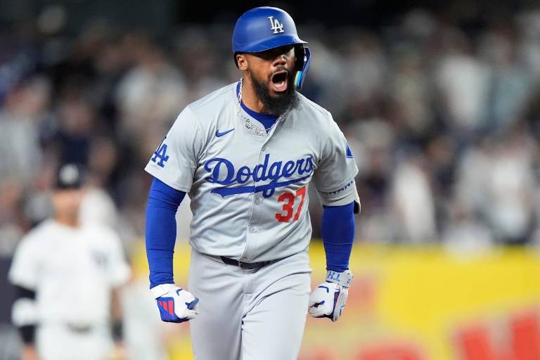 Teoscar suena grand slam y Dodgers le repiten la dosis a Yanquis en Nueva York