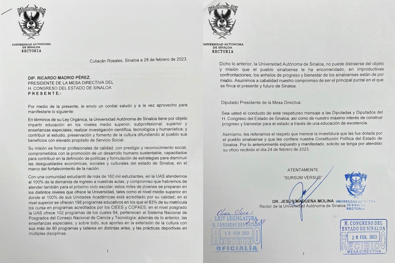 La UAS no puede distraerse en peleas improductivas, responde Rector