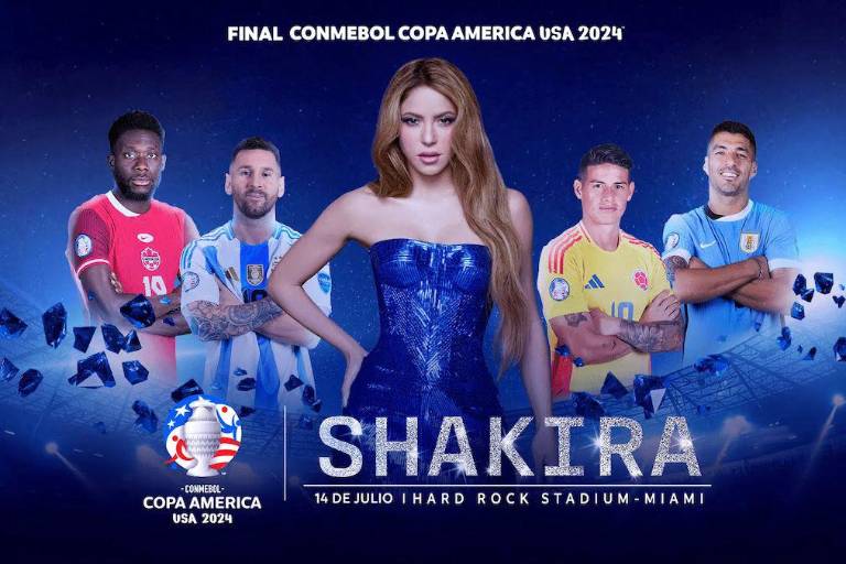 Shakira se presentará en la final de la Conmebol Copa América USA 2024