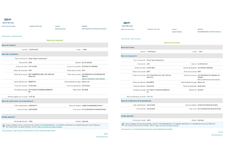 Entrega Gobierno de Sinaloa otros 121 millones de pesos a la UAS para que pague al SAT