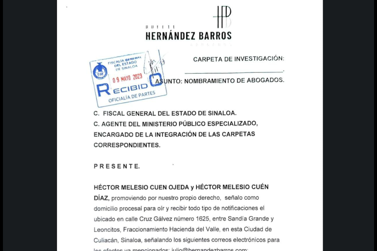 Acusan abogados de los Cuén que se violenta presunción de inocencia al darse a conocer denuncias